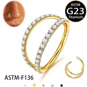Customized F136 Titanium Seamless Nose Ring 16G Septum Hoop Earring Piercing Jewelry