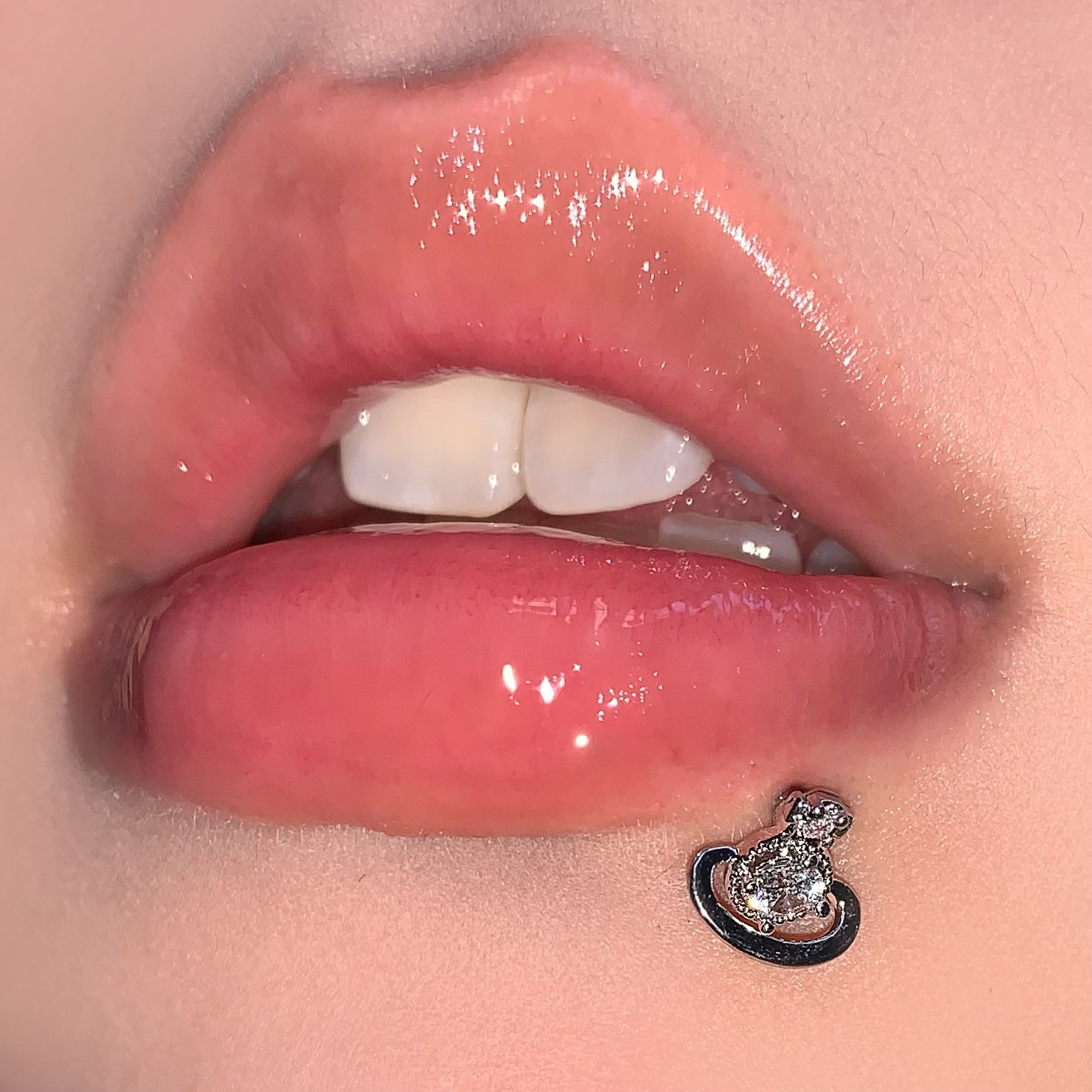 Asteroid Lip Nail Titanium Steel External Thread Lip Piercing Jewelry 16mm Bar 1.2mm Thick 3 Colors - Image 3
