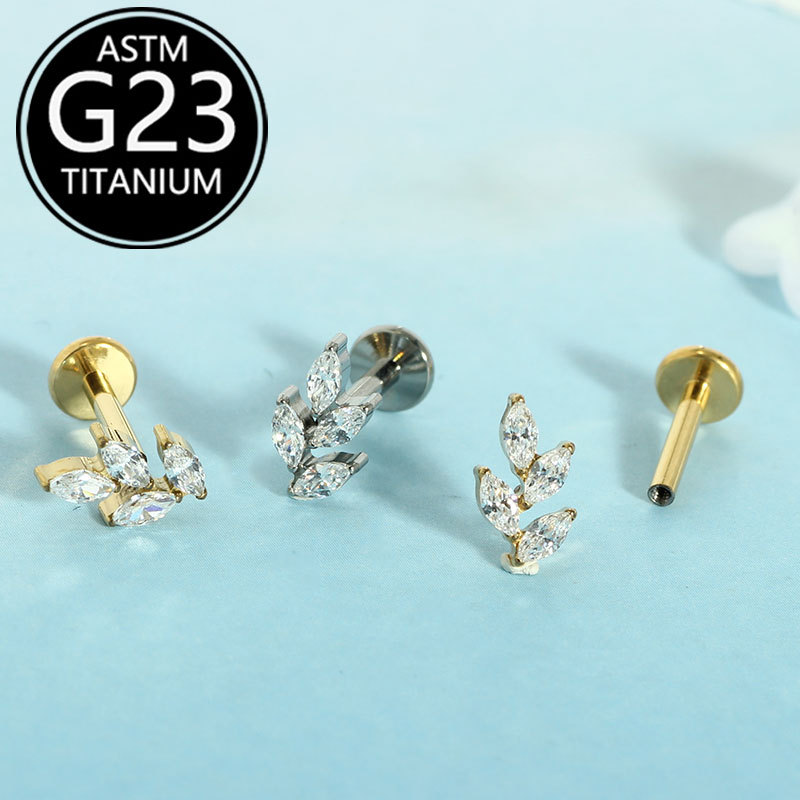 G23 Titanium Flat Low Internal Thread Lip Stud - Simple Versatile Ear Cartilage Nose Bone Jewelry - Image 4