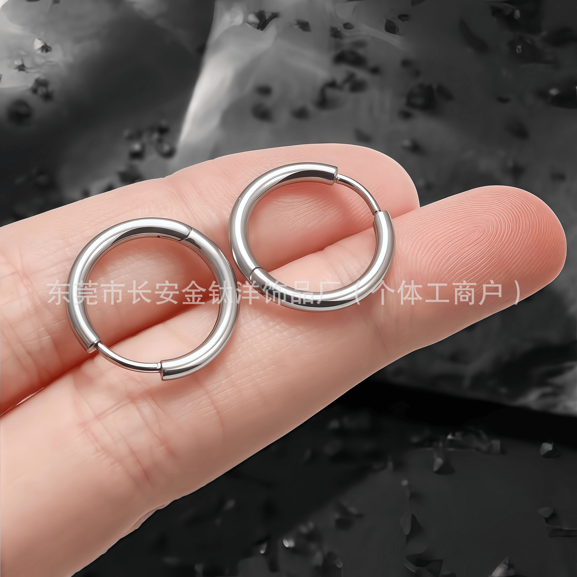 F136 Titanium Round Wire Closed Ring Earrings Ear Bone Nail Earrings G23 Titanium Alloy Body Piercing Jewelry - Image 4