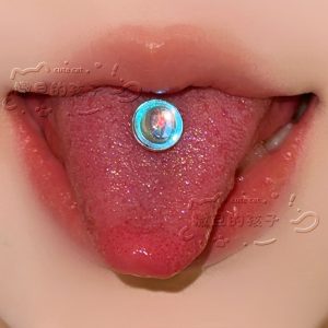 Satan's Child Aurora Tongue Barbell 8mm Bar 1.6mm Thick 316L Stainless Steel Piercing Jewelry