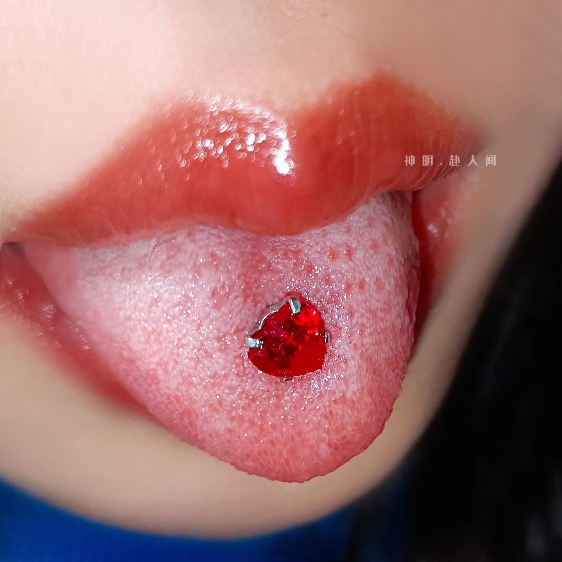Red 12mm Barbell Tongue Ring, 316L Surgical Steel, External Thread, Wholesale Tongue Piercing Jewelry - Image 3