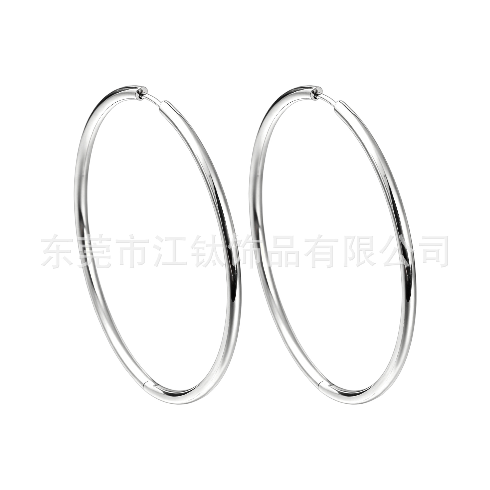 G23 Titanium Large Hoop Earrings Plain Hoop Ear Jewelry Cross-Border ASTM F136 Titanium Alloy Body Piercing Ear Studs Ear Hoops - Image 5