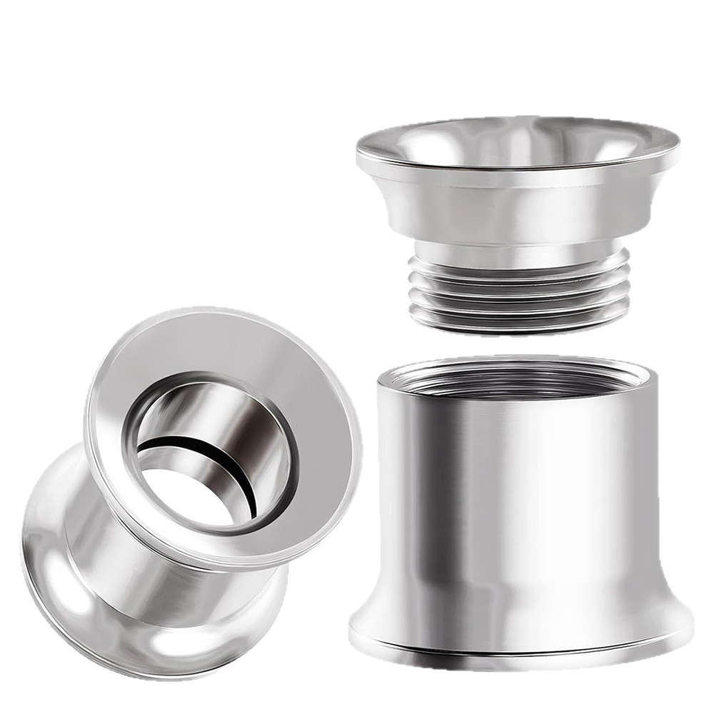 F136 Titanium Inner Thread Double Horn Ear Tunnel Vacuum Plating Punk Style Body Piercing Jewelry 16mm - Image 5