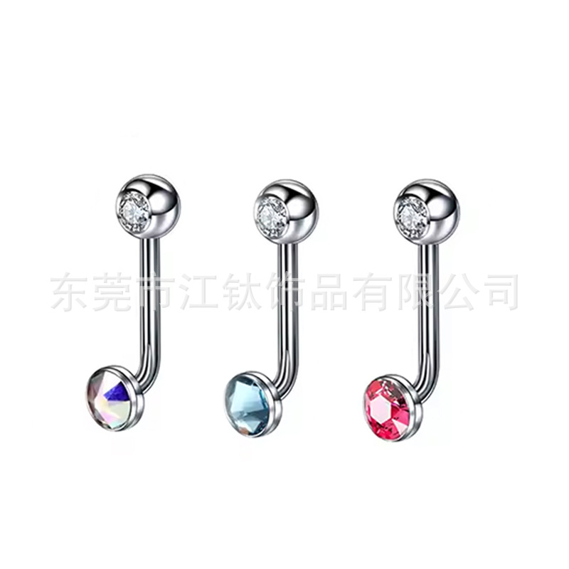 G23 Titanium F136 Genital Ring with Zirconia - Cross-Border Best Seller Body Piercing Navel Ring - Image 5