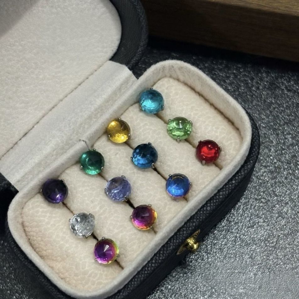 F136 Titanium Alloy Ear Studs Tongue Studs Super Shiny Disco Ball Light Bulb Lip Studs G23 Titanium Piercing Jewelry Wholesale - Image 2