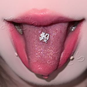 New Style Tongue Barbell 16mm Bar Length 1.6mm Thick Stainless Steel Tongue Ring for Oral Piercing Jewelry