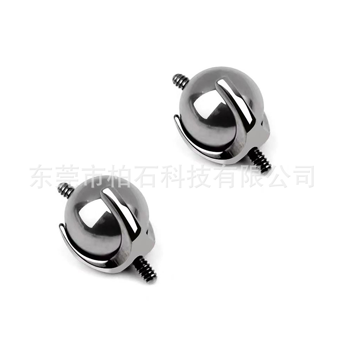 G23 Titanium Ear Bridge Ball Two-Way Movable Earring Connector - Internally Threaded Ear Piercing Jewelry - Image 2