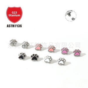 G23 Titanium Ear Bone Nail Oil Cat Claw Cross-Border Hot Body Piercing Ear Jewelry