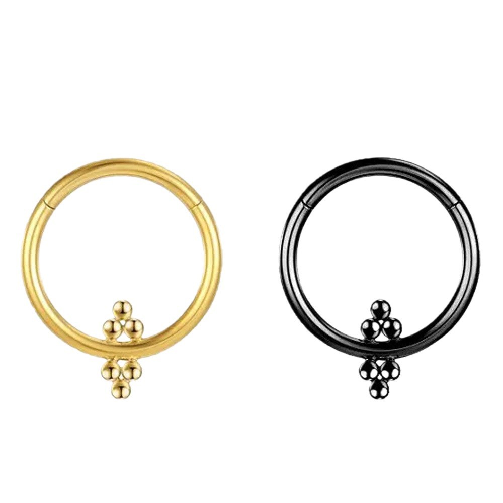 G23 Titanium Nose Ring with Welded Ball, Implantable Ear Cartilage Septum Earring for Women, Conch Shape - Image 5