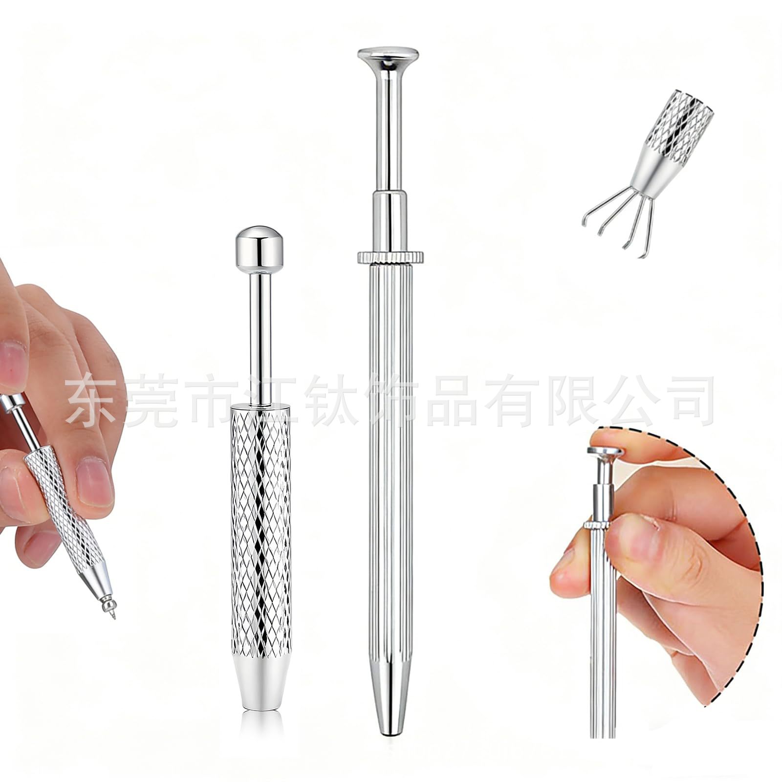 Stainless Steel Four-Claw Gem Gripper for Diamond Zircon Setting Jewelry Tools - Image 2