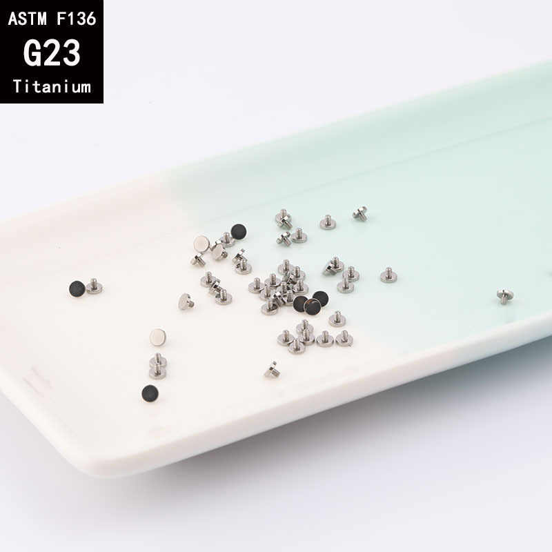 G23 Titanium Flat Buried Nail Lip Nail Ear Studs Base Nail Piercing Jewelry Accessories 5mm - Image 3