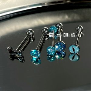 Satan's Children Heart Ice Water Tongue Nail - 12mm 1.6mm Tongue Ring for Hot Sweet Cool Sexy Style