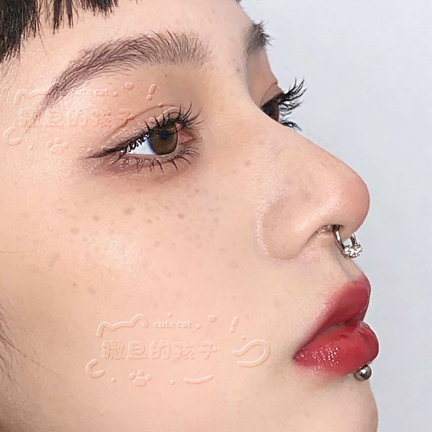 Satan's Children Slavic Aesthetics Nose Ring - 1.2mm Thick 10mm Diameter Septum Hoop, Titanium Steel Nose Stud for Ear Cartilage, Handcrafted Piercing Jewelry - Image 4