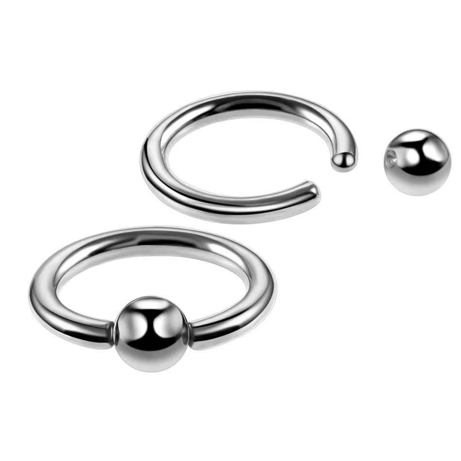 G23 Titanium Clip Ball Ring F136BCR Multi-Purpose Nose Ring Earrings Universal Ring Titanium Piercing Jewelry - Image 2