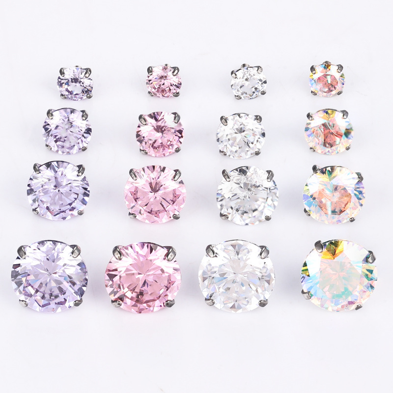 Zesen F136 Titanium Alloy 5A Claw Zirconium Internal Thread Ear Nail Accessories Zircon G23 Titanium Lip Nail Puncture Jewelry - Image 5