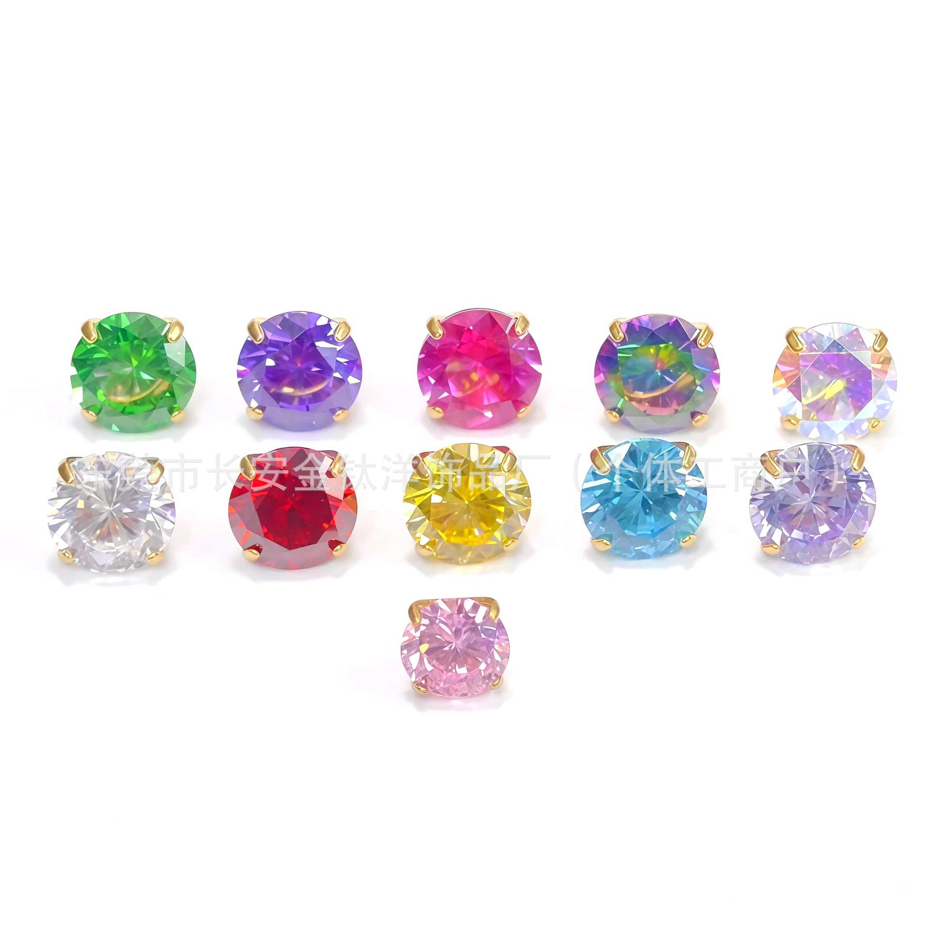 F136 Titanium 18K Gold-Plated Round Bottom Claw 5A Zircon Lip Stud Lip Piercing Jewelry - Image 5