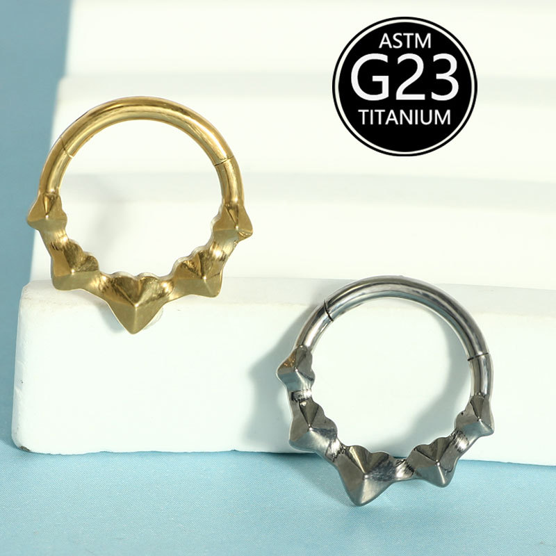 G23 Titanium Alloy Heart Nose Ring Earrings for Body Piercing - Fashion Niche Jewelry - Image 5