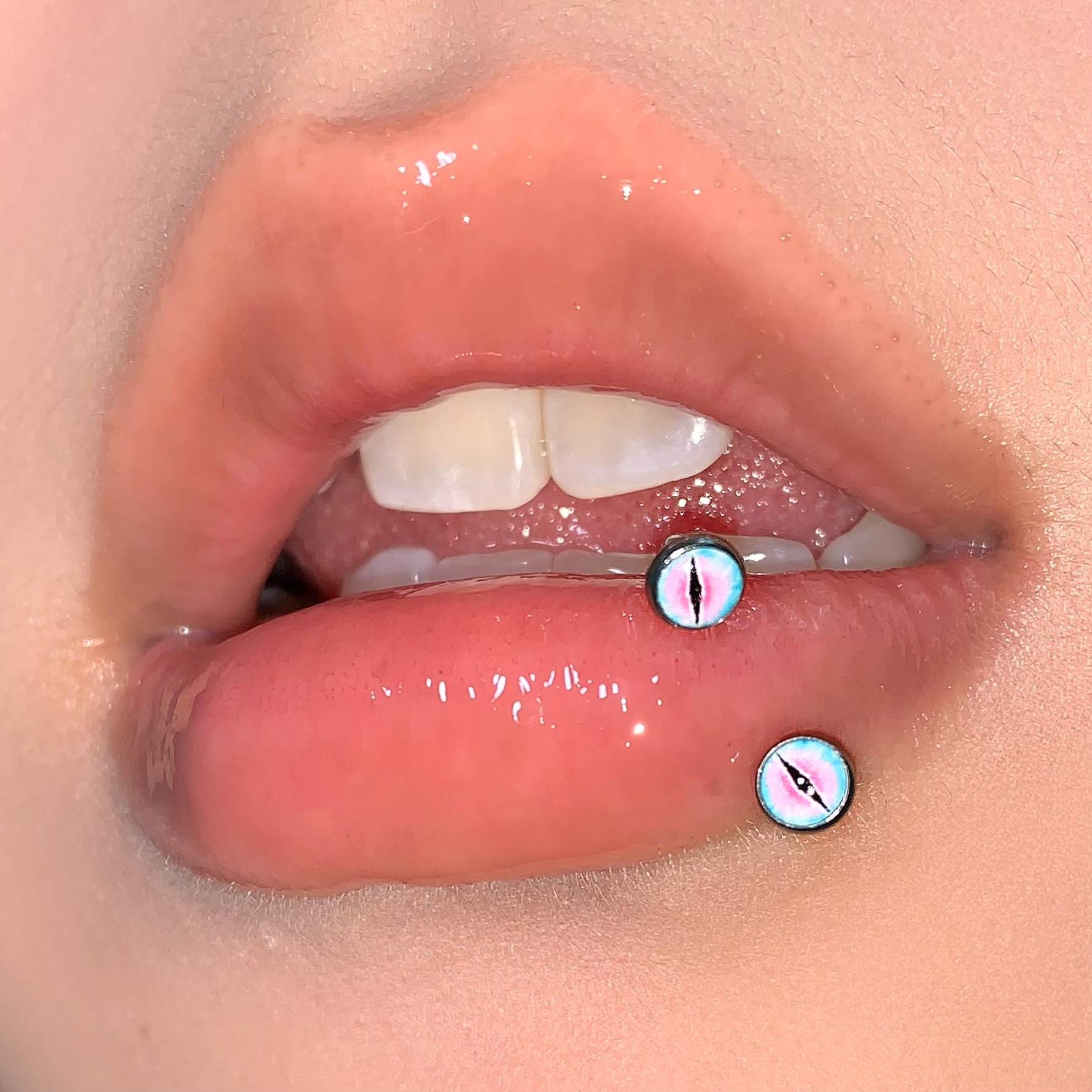 Charming Starburst Lip Ring C-Ring Internally Threaded 1.2mm 12mm 5-Color Gradient Cat Eye Magic Pupil Sexy Style - Image 5