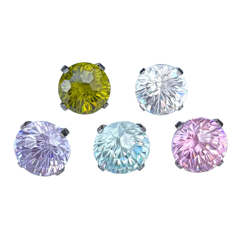 F136 Titanium Alloy Earrings 7A Fireworks Diamond 5-8mm Earrings Wholesale Cochlear Nails with 0.9 Thread - Image 2