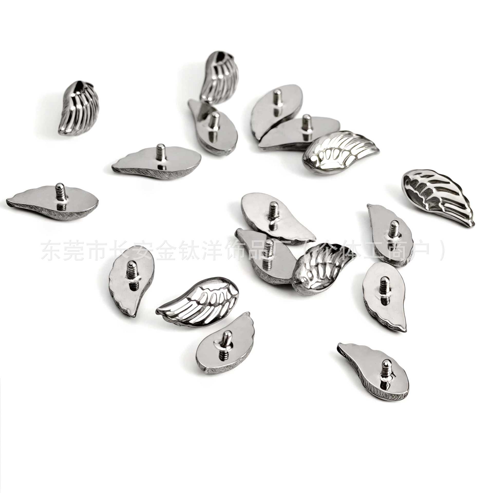 F136 Titanium Angel Wings Internal Thread Earrings Lip Nails Nose Piercing Jewelry - Image 4