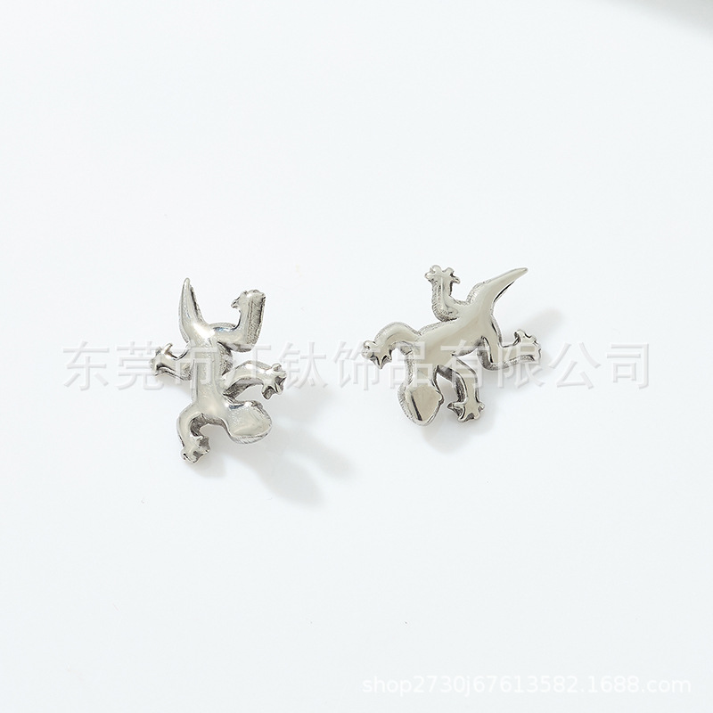G23 Titanium Gecko Ear Stud Funny Animal Cartilage Piercing Jewelry JT588 - Image 4