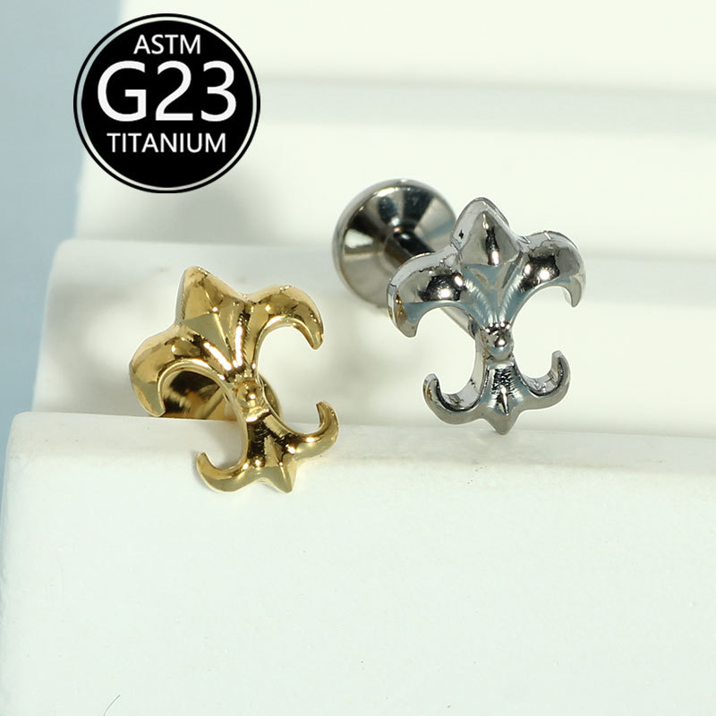 G23 Titanium Lip Nail Punk Style Anchor Ear Bone Nail 1.2mm 10mm Body Piercing Jewelry - Image 5