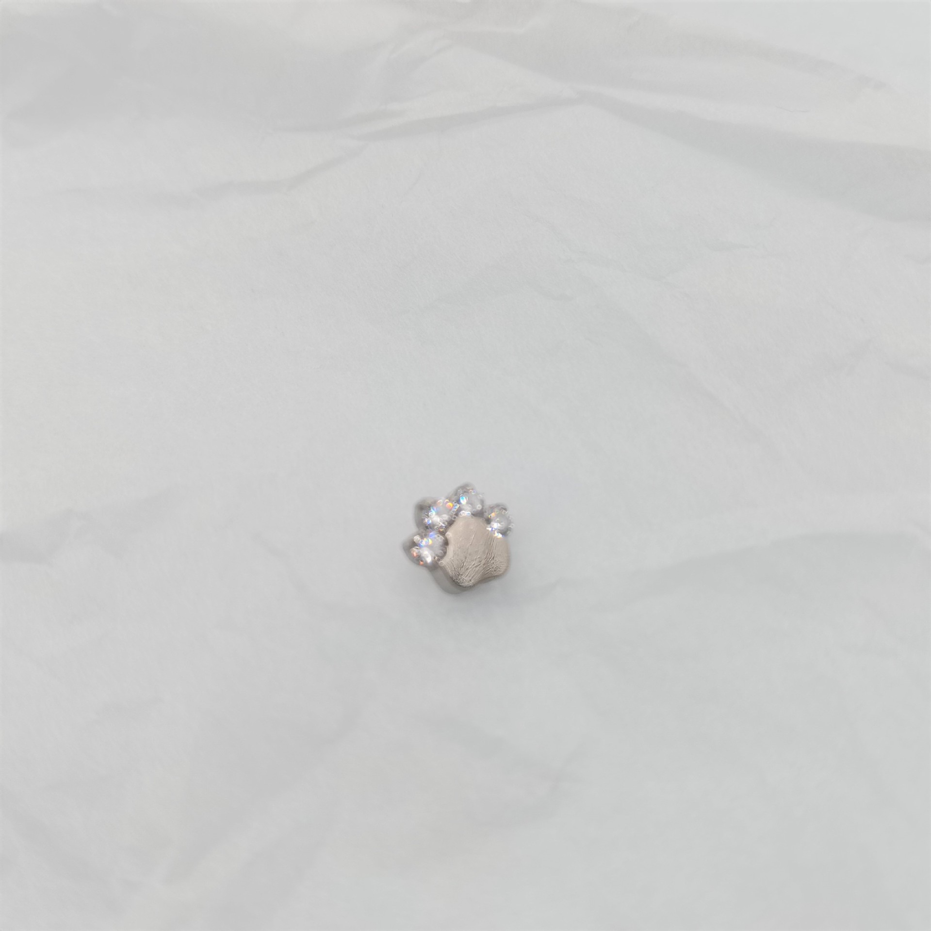 G23 Titanium Bear Paw Lip Stud with Zircon Cat Claw Design for Oral Piercing Jewelry - Image 3