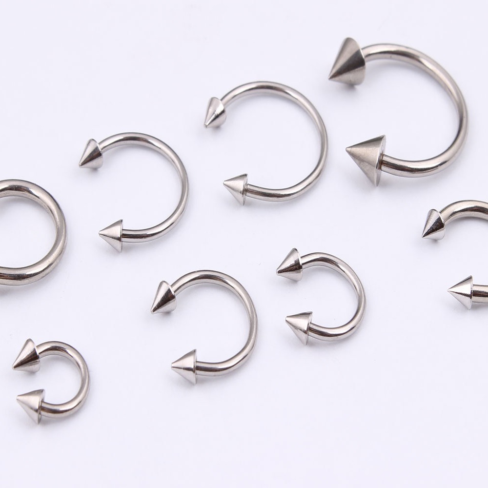 European American Hipster U-Shaped Horseshoe Ring Nose Ring Eyebrow Ring Lip Nail Ear Bone Nail Piercing Jewelry - Image 2