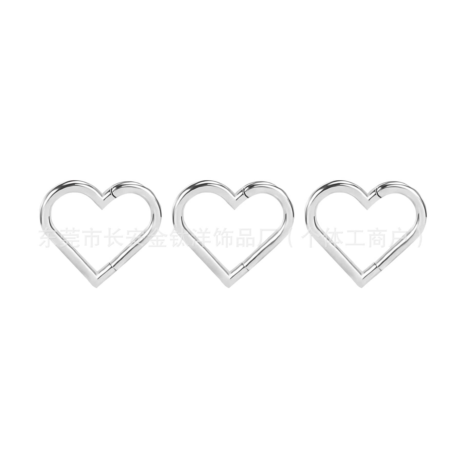 F136 Titanium Heart-Shaped Nose Ring Ear Bone Hoop Seamless Pinless G23 Alloy Body Piercing Jewelry - Image 4