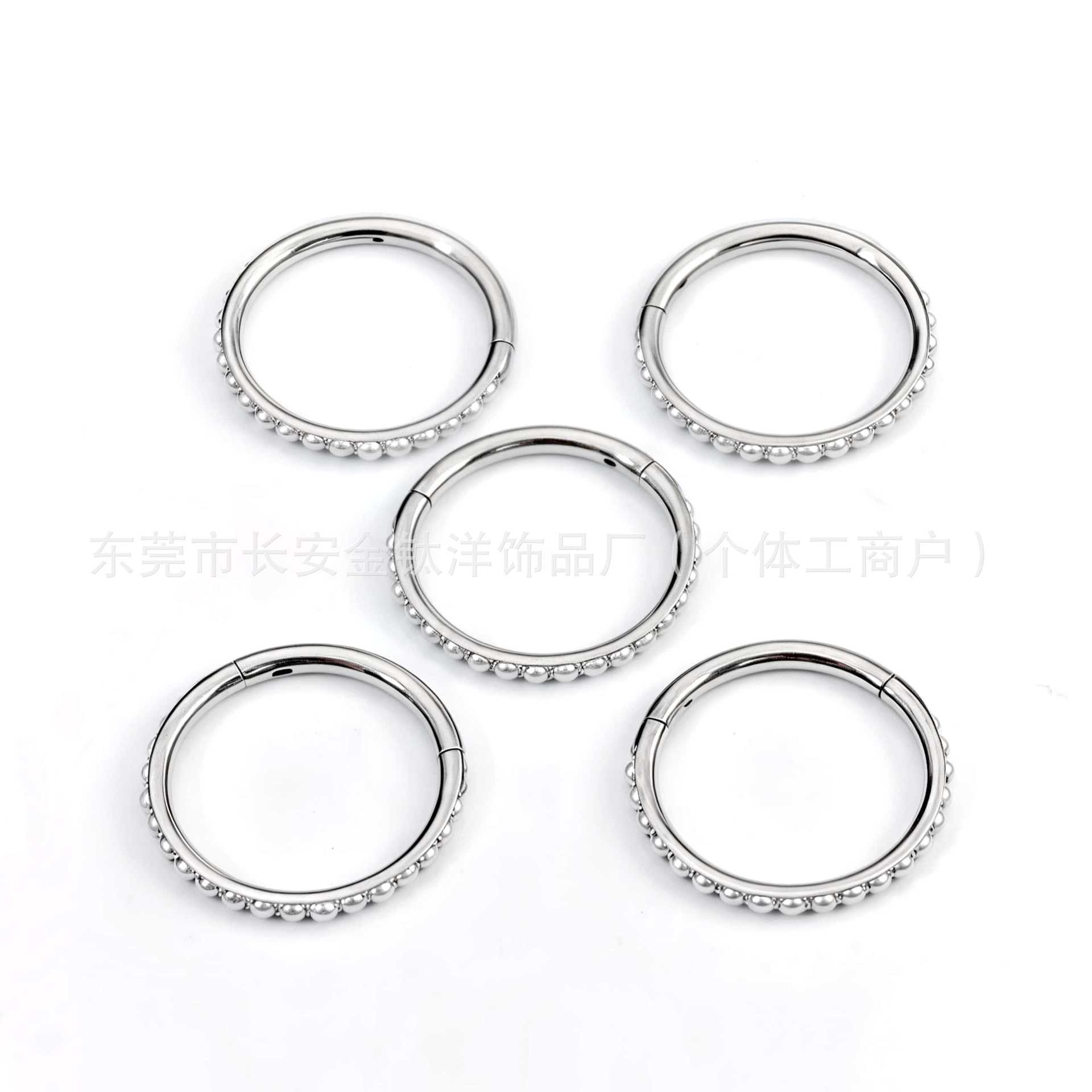 F136 Titanium Small Round Bead Closed Ring Pinless Hoop Earrings Nose Ring Seamless Ring G23 Titanium Alloy Body Piercing Jewelry - Image 5