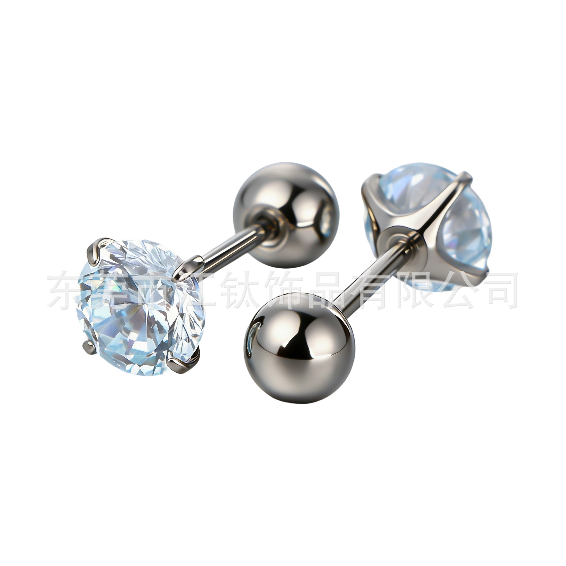 JT1035 G23 Titanium Zircon Ball Tongue Barbell - 14G 8mm Labret Stud for Ear Cartilage Piercing - Image 5