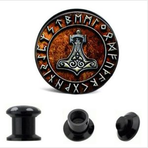 Acrylic Auricle Crown Safety Lock Ear Enlargement Body Piercing Jewelry 16mm