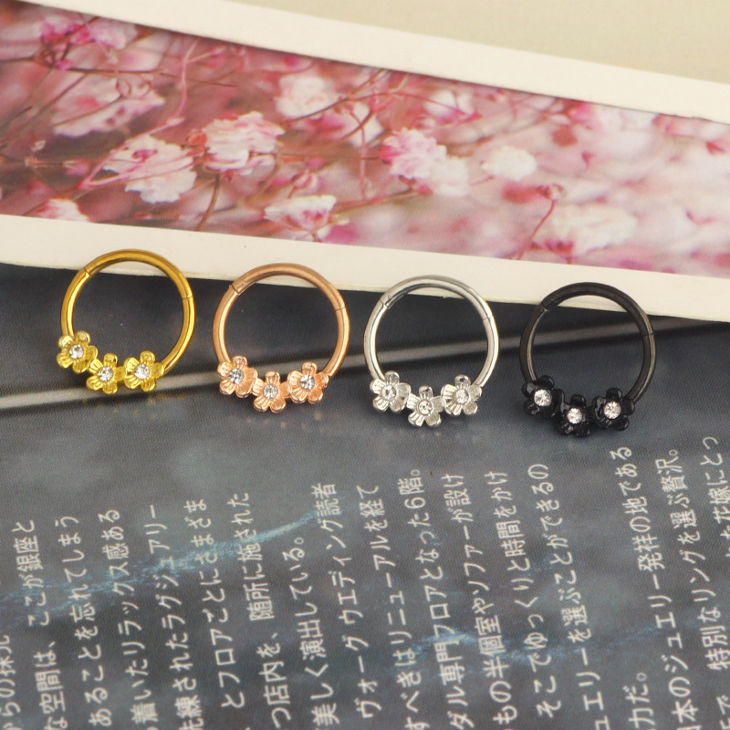 Star Shape Nose Ring Nose Stud Ear Cartilage Stud Star Ear Bone Nail Nose Piercing Jewelry 8mm 10mm Rose Gold - Image 2