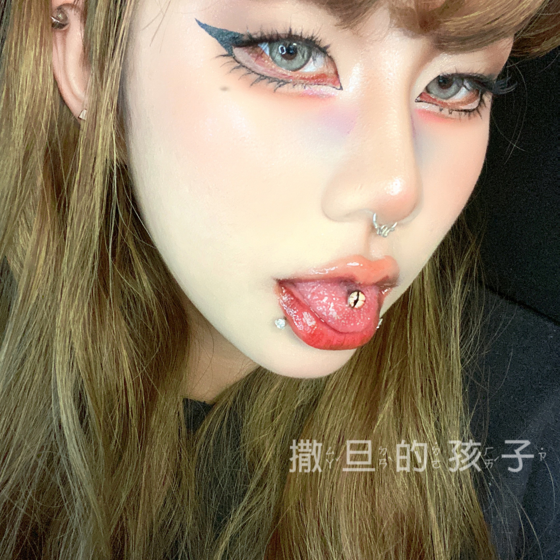Hot Punk Design Tongue Ring - 316L Surgical Steel Tongue Barbell, 12mm Bar Length, 1.6mm Thick, Wholesale Body Piercing Jewelry - Image 3
