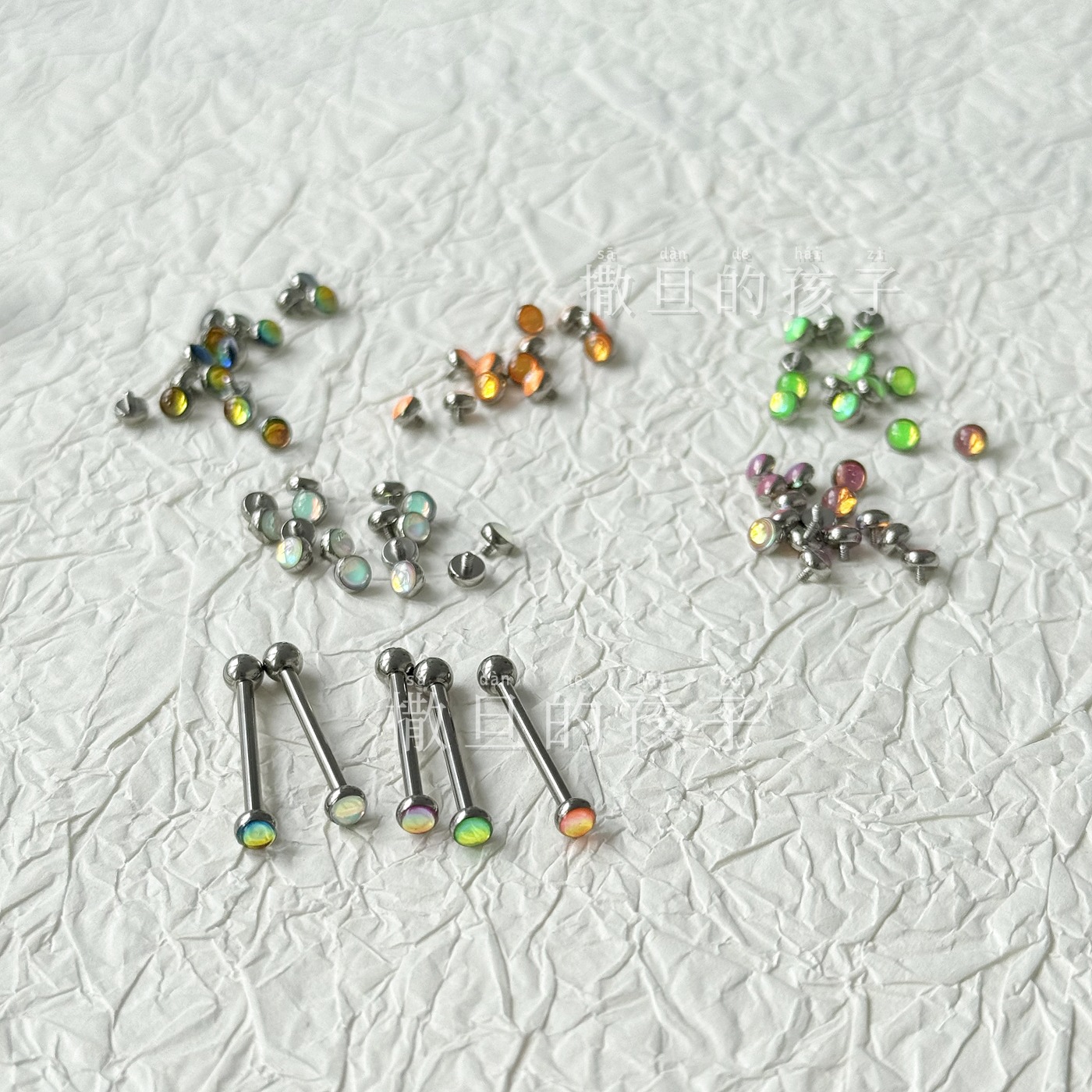 Satan's Child F136 Titanium Alloy Tongue Piercing - Polarized Flash Internally Threaded Tongue Barbell for Drinking - Image 2