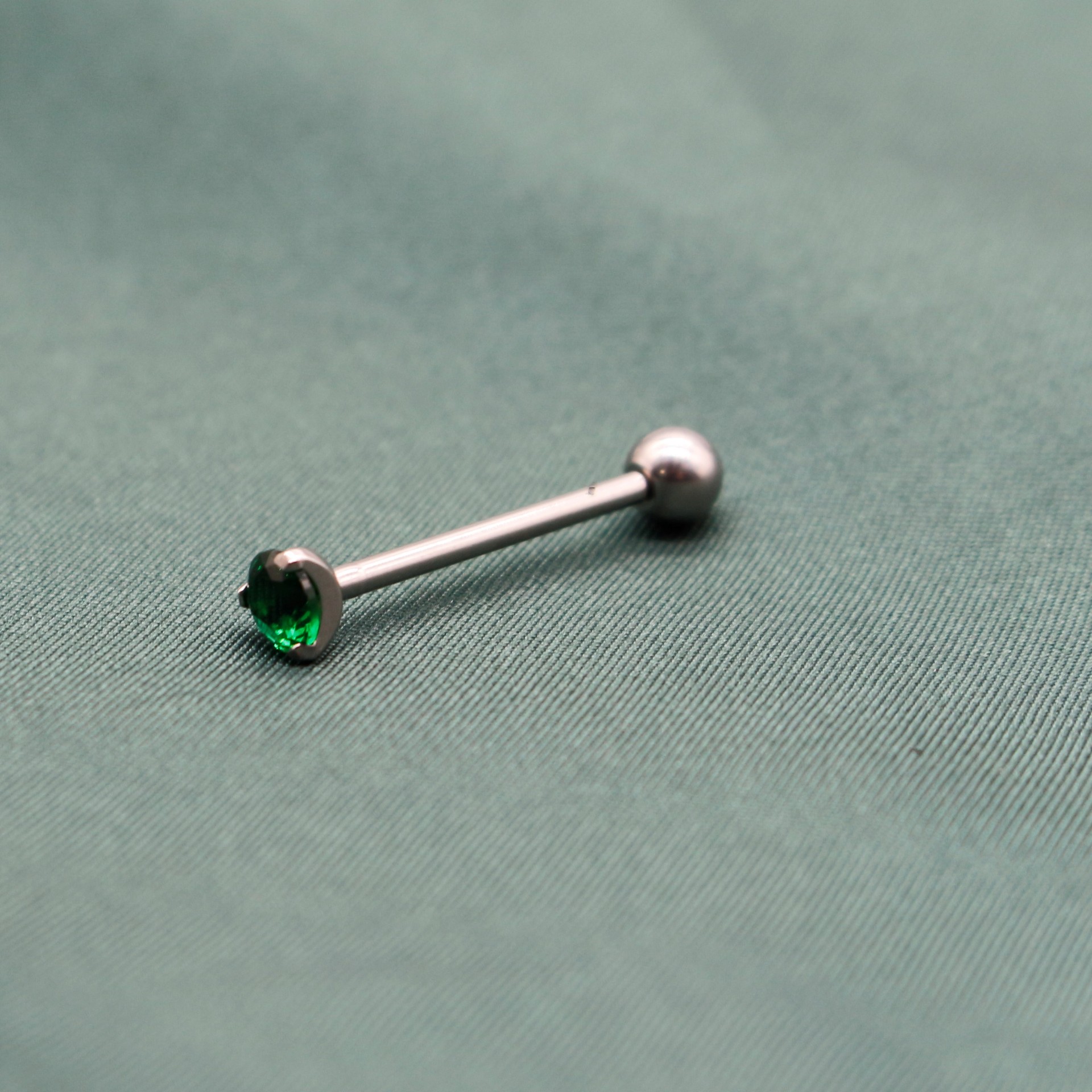 G23 Titanium Claw Zircon Tongue Nail Ear Bone Nail 14g Inner Thread Straight Rod Ear Stud Titanium Alloy Body Piercing Jewelry - Image 4