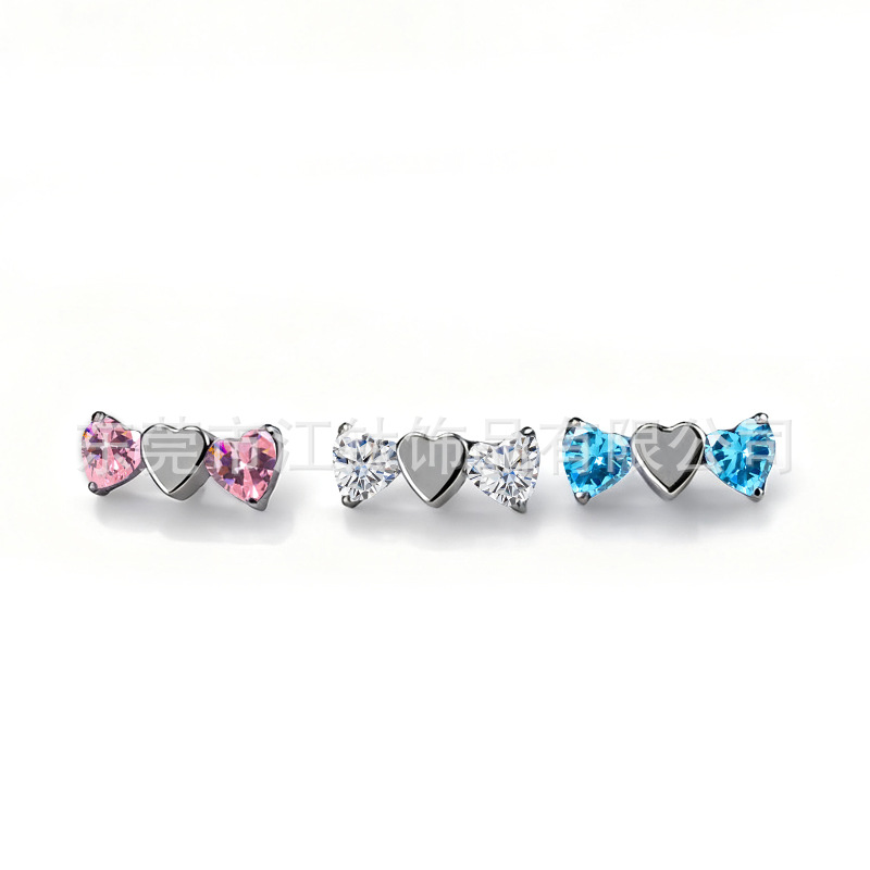 G23 Titanium Alloy Heart Clover Conjoined Earring - ASTM F136 Body Piercing Jewelry for Cartilage Helix Tragus - Image 5