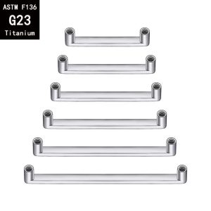 G23 Titanium Internal Thread Right Angle Nail Base F136 Titanium Alloy Nail Clavicle Nail Double-Ended Implant Body Piercing Nail