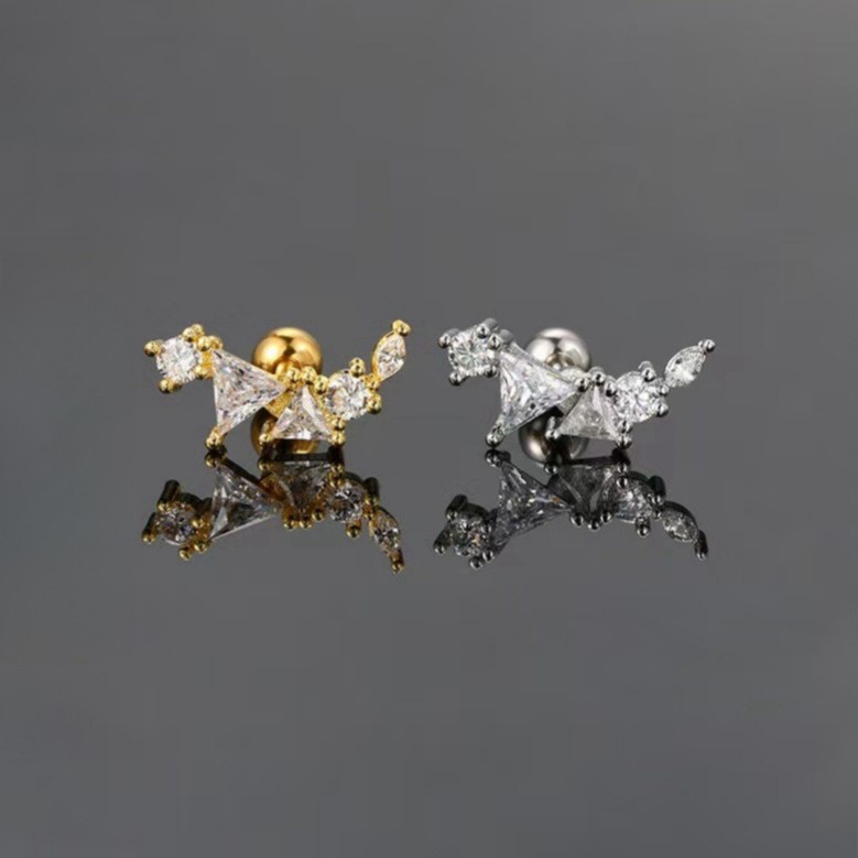 Zircon Screw Ball Ear Bone Nail Small Stainless Steel Earring Fashion - Image 5