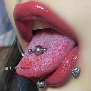 Punk Tongue Nail 12mm 14G Stainless Steel Tongue Barbell Oral Piercing Jewelry