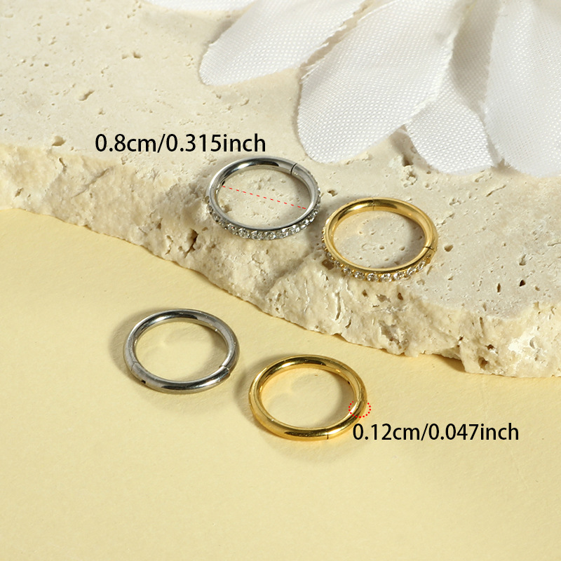 G23 Titanium Alloy F136 Nose Ring Nose Clip Piercing Jewelry Geometric Ethnic Simple - Image 2