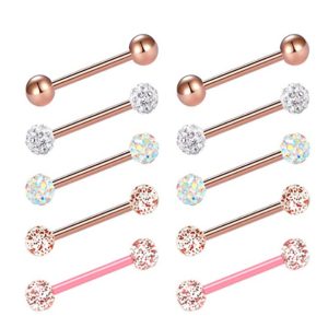 10Pcs Mix Style Body Piercing Jewelry Set Stainless Steel Breast Nipple Rings Tongue Rings Labret Studs Earrings