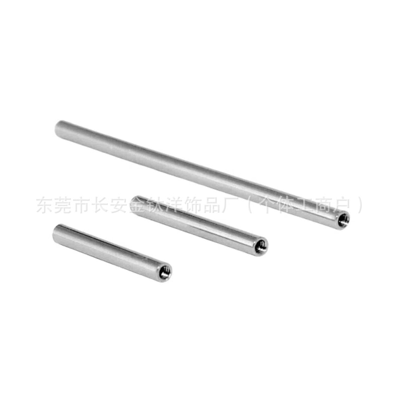 F136 Titanium Internally Threaded Straight Barbell Lip Nail Ear Nail Eyebrow Nail Piercing Accessories G23 Titanium Alloy - Image 4