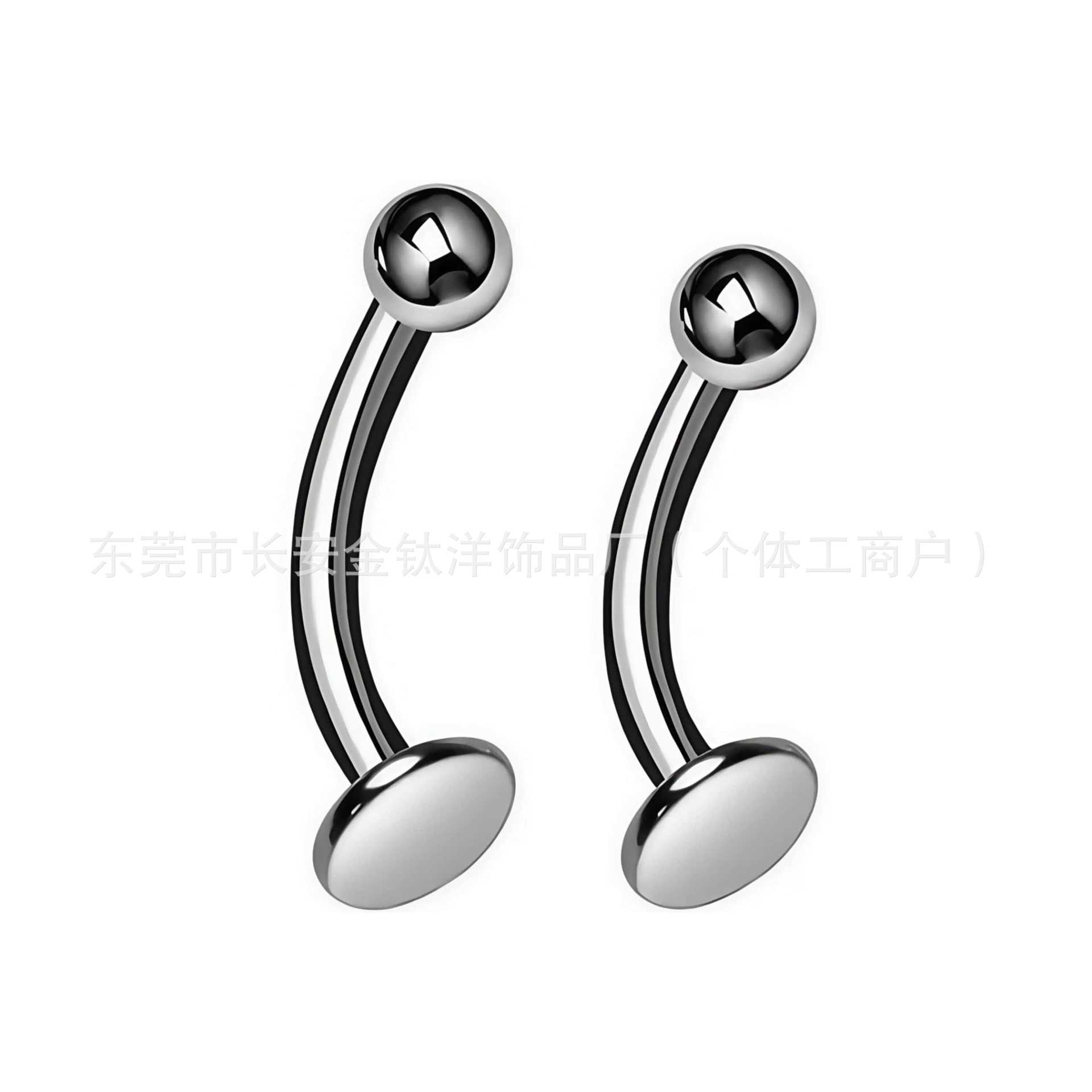 F136 Titanium Internal Thread Navel Ring Curved Barbell Ball End G23 Titanium Alloy Belly Button Piercing Jewelry - Image 2