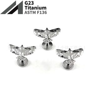 F136 Titanium Polished Eagle Stud Earrings - Nose, Cartilage, Lip & Helix Body Piercing Jewelry