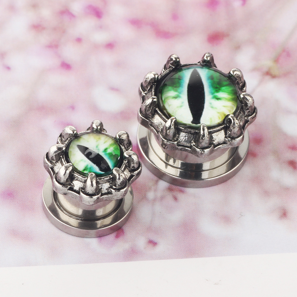 3D Longan Ear Tunnels 6mm-16mm Stainless Steel Ear Expansion Piercing Jewelry Geometric Style - Image 2