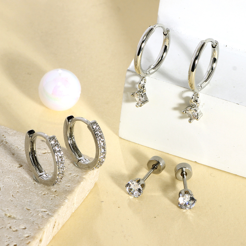 European American Stainless Steel Ear Bone Nails Niche Simple Titanium Steel Screw Cochlear Nails Women Earrings - Image 4