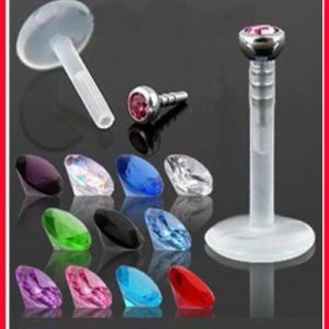 Acrylic Diamond Lip Nail Stud Earrings Hoop Body Jewelry Wholesale