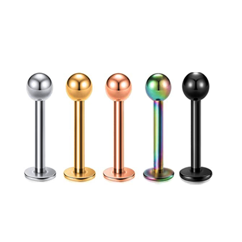 8 Colors Stainless Steel Star Lip Nails, Eyebrow Nails, Nose Nails, Ear Bone Nails Set of 5 - Piercing Jewelry - Image 2